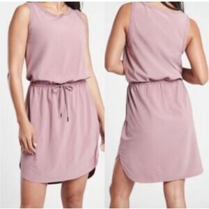 Athleta Cascadia Violet Rincon Tank Dress Athleisure Lightweight Drawstring XS